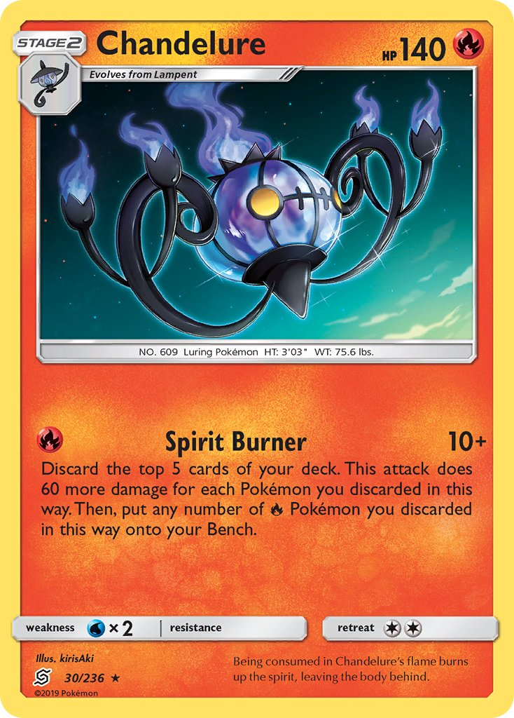 Chandelure Pokémon card