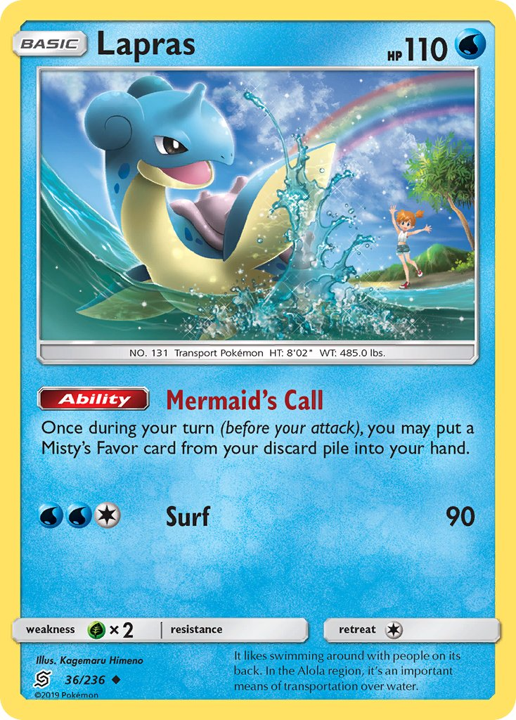 Lapras Pokémon card