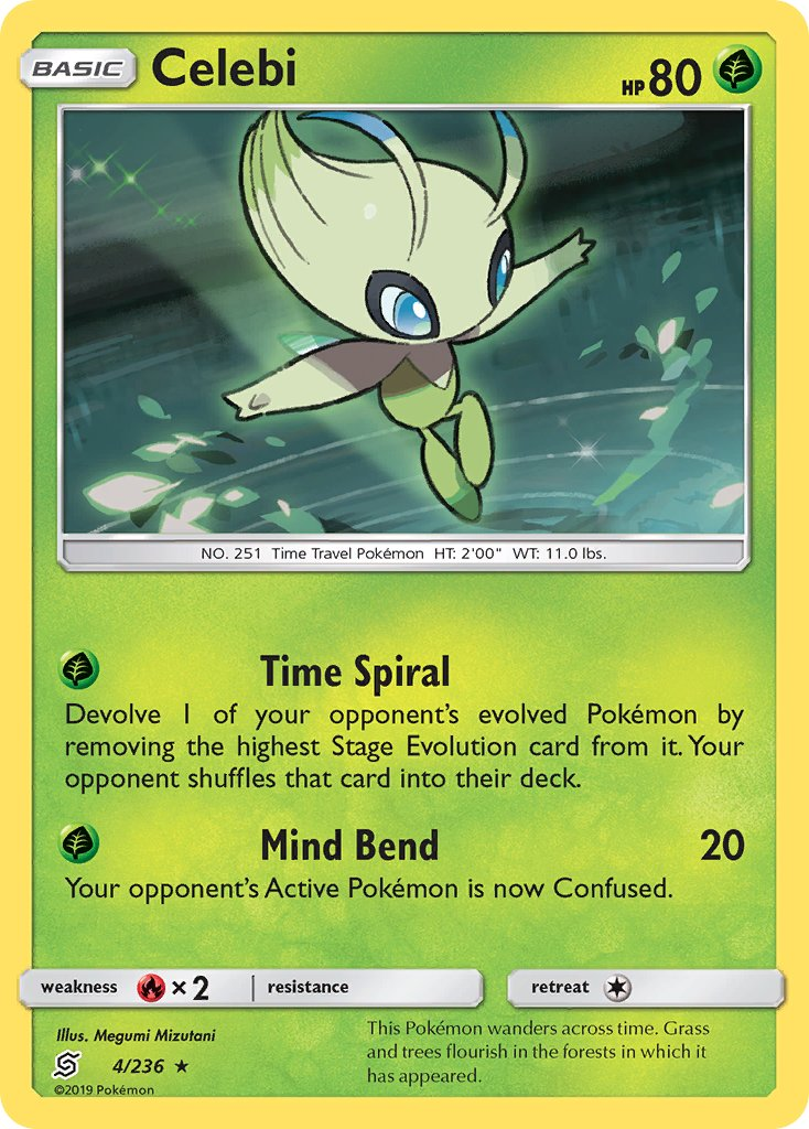 Celebi Pokémon card