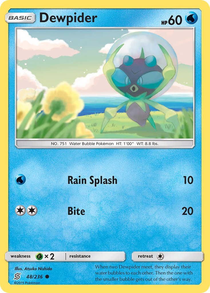 Dewpider Pokémon card