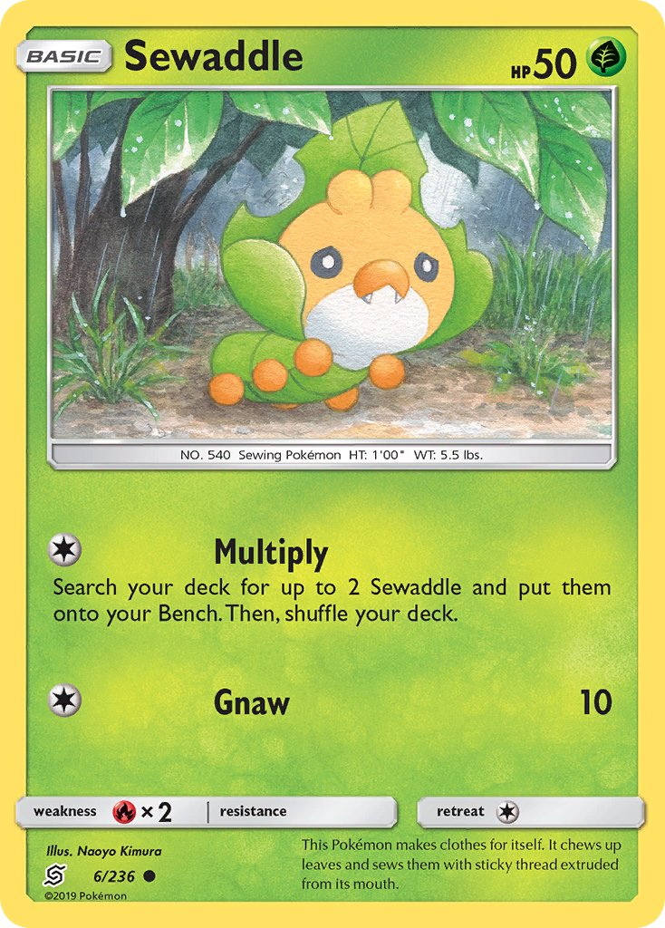 Sewaddle Pokémon card