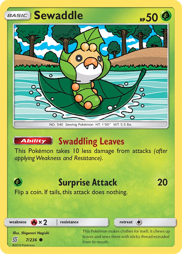 Sewaddle Pokémon card