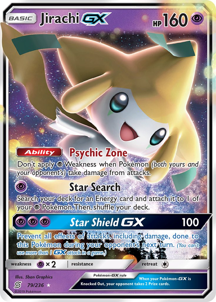 Jirachi GX Pokémon card