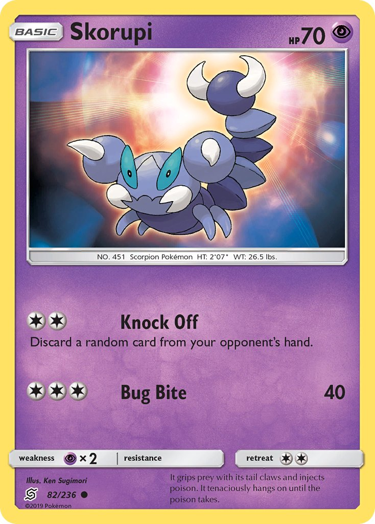 Skorupi Pokémon card