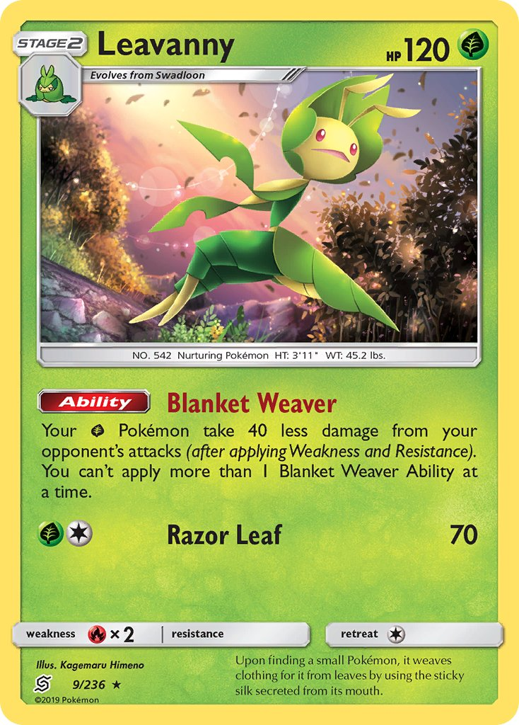 Leavanny Pokémon card