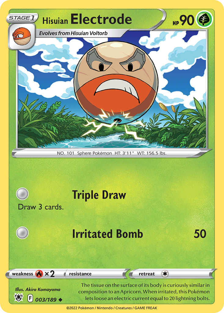 Hisuian Electrode Pokémon card