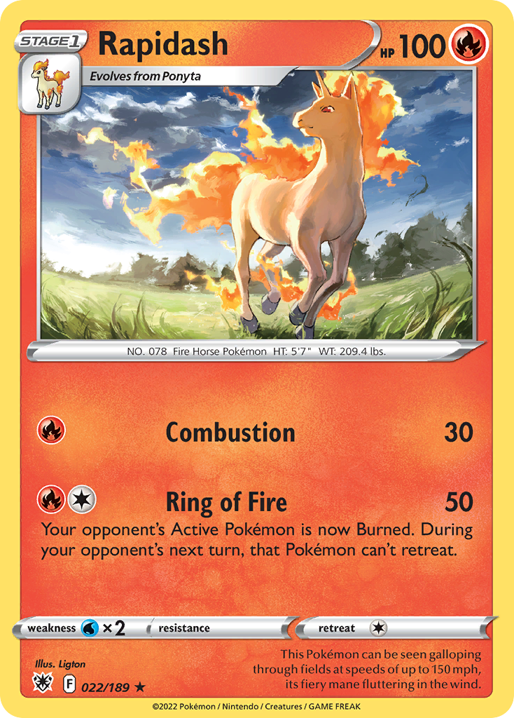 Rapidash Pokémon card