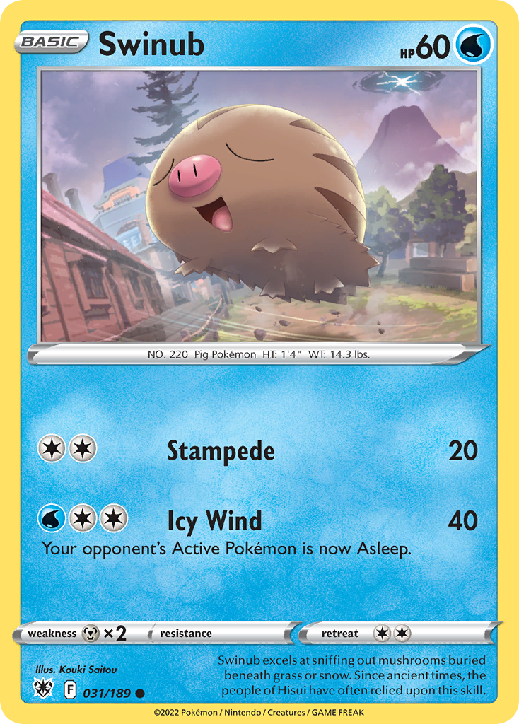 Swinub Pokémon card