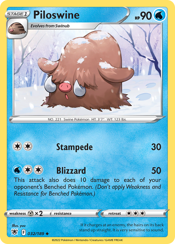Piloswine Pokémon card