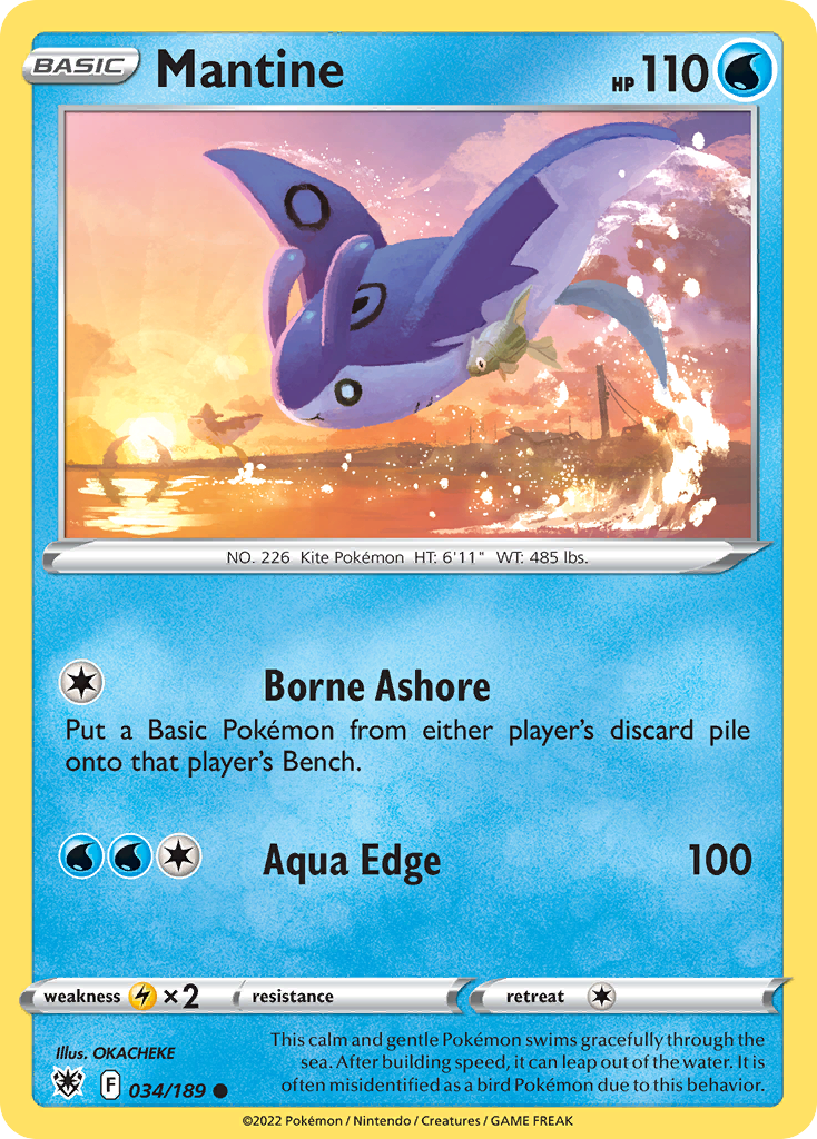Mantine Pokémon card