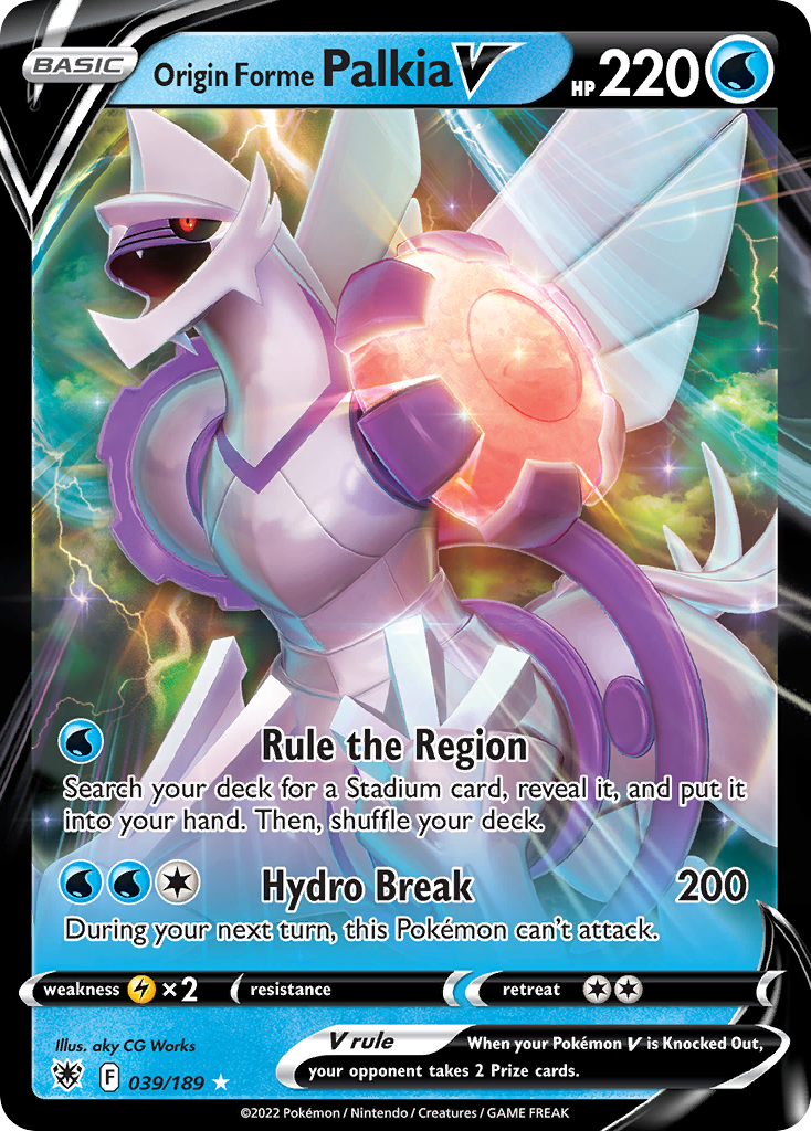 Origin Forme Palkia V Pokémon card