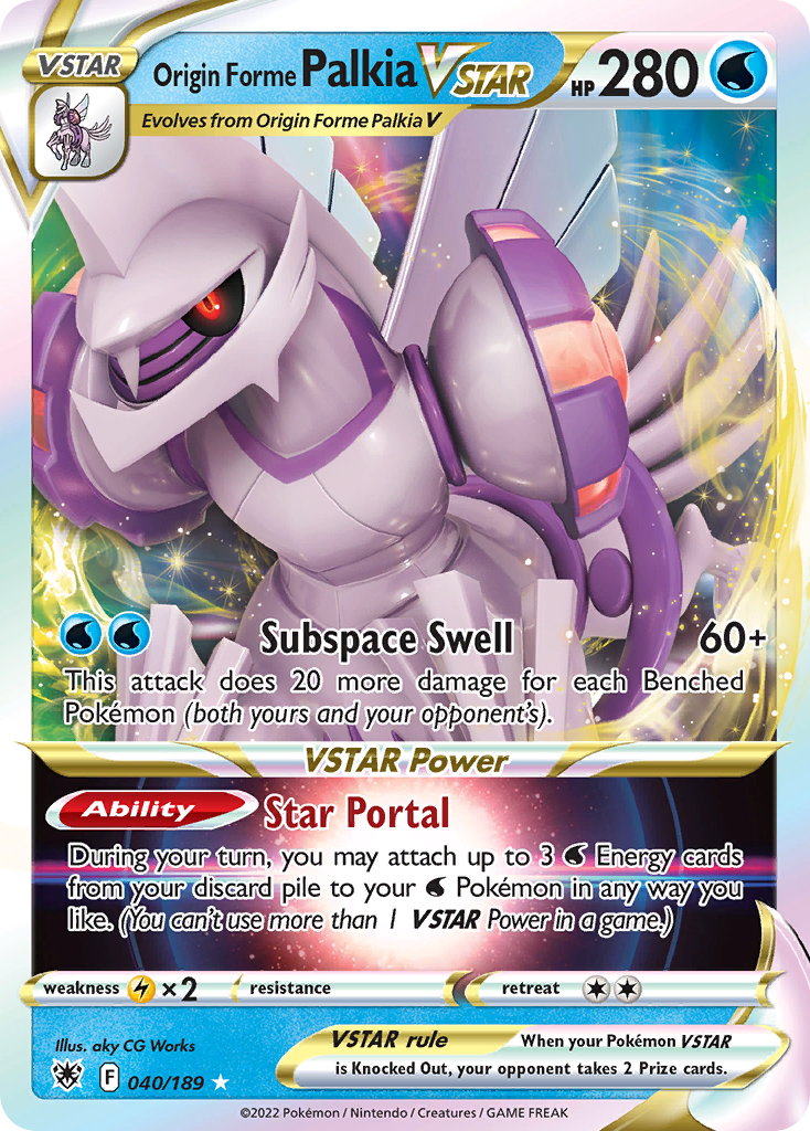 Origin Forme Palkia VSTAR Pokémon card