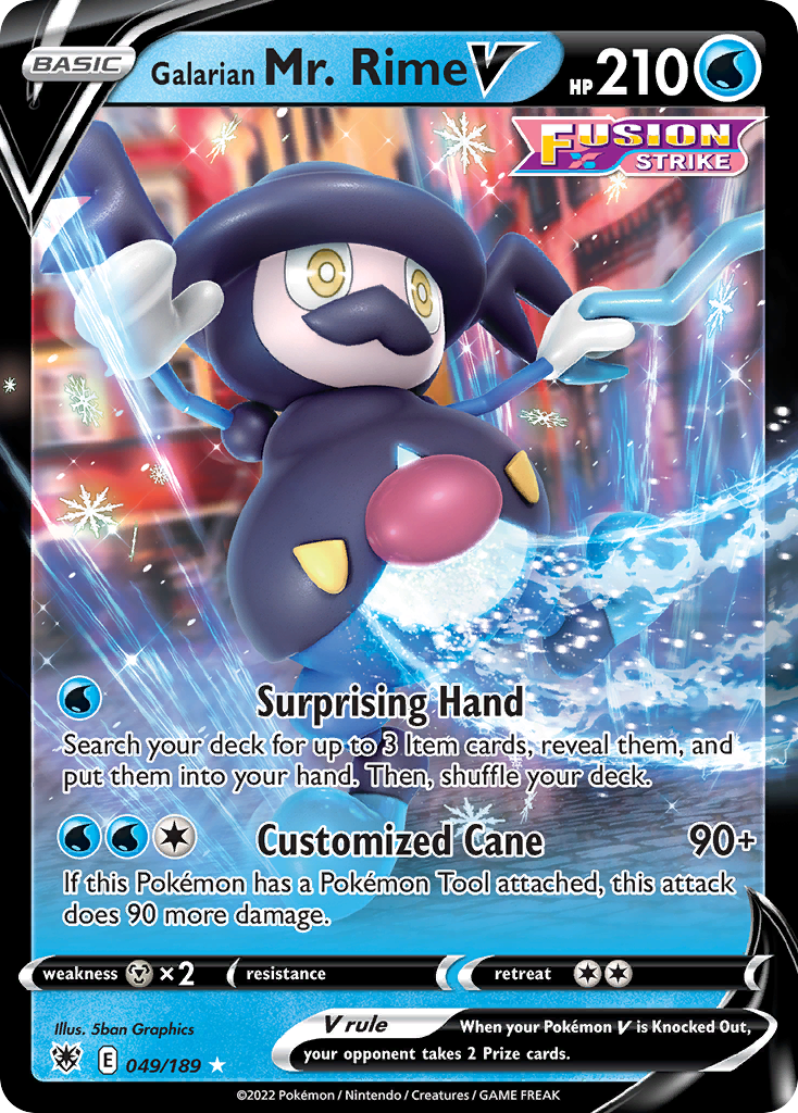 Galarian Mr. Rime V Pokémon card