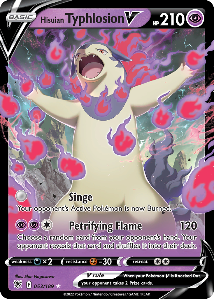Hisuian Typhlosion V Pokémon card