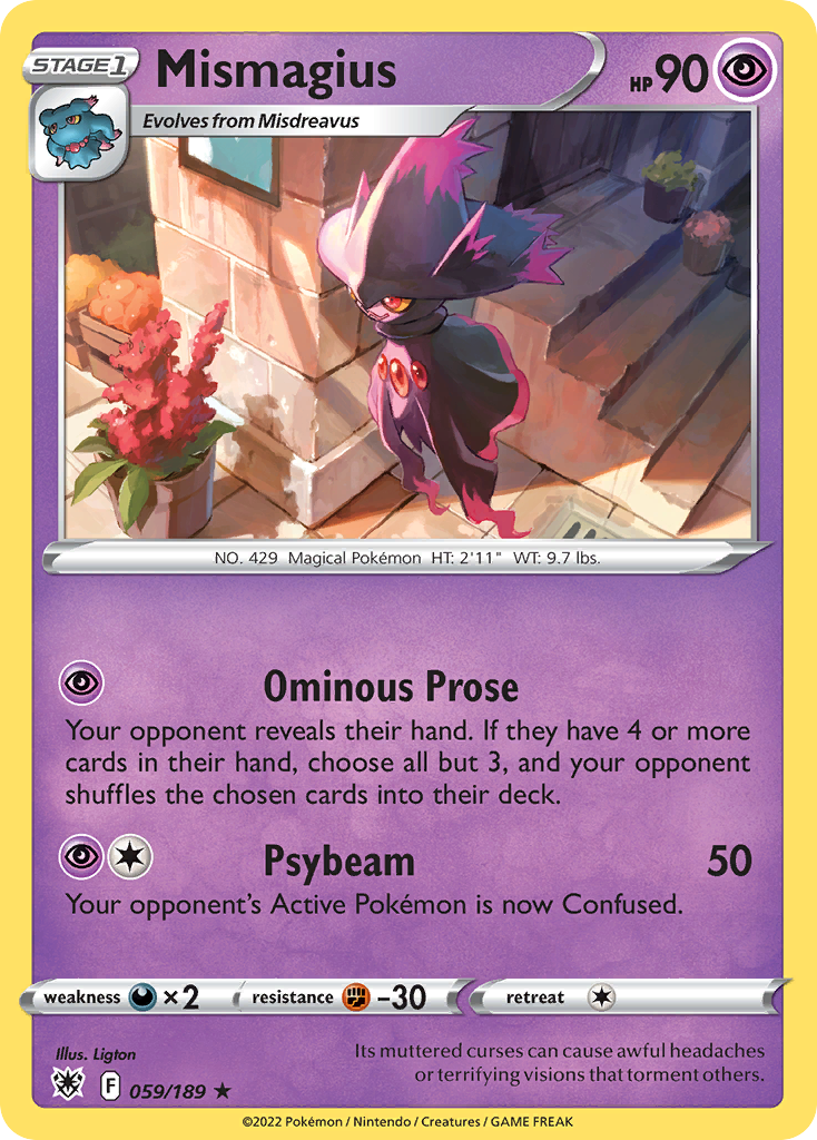 Mismagius Pokémon card