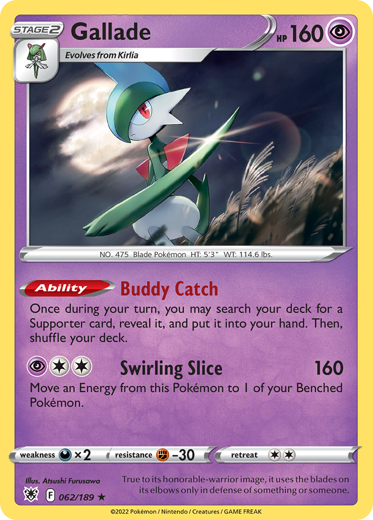 Gallade Pokémon card