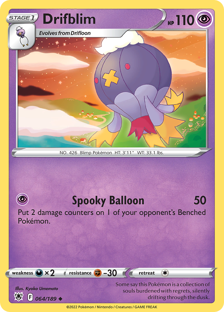 Drifblim Pokémon card