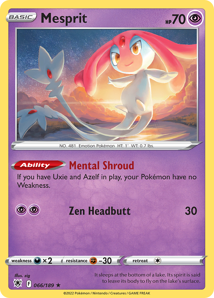 Mesprit Pokémon card