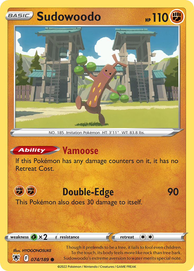 Sudowoodo Pokémon card