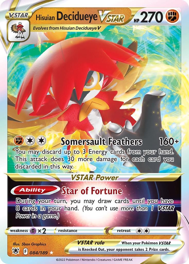 Hisuian Decidueye VSTAR Pokémon card