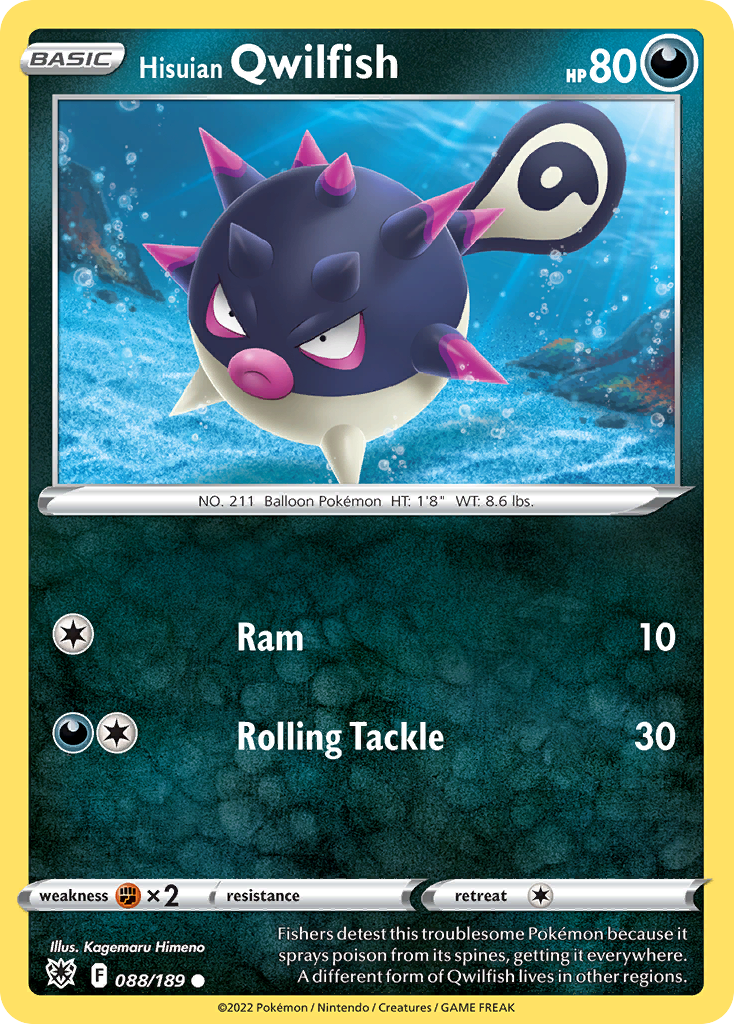 Hisuian Qwilfish Pokémon card