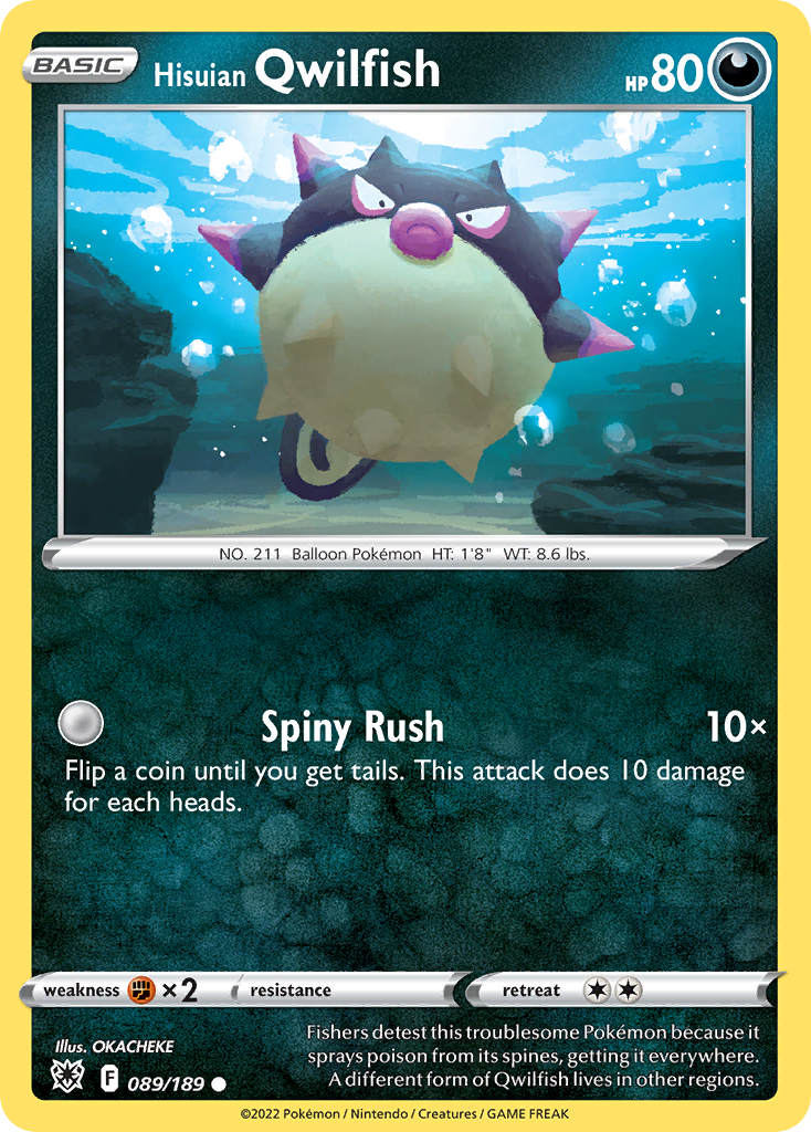Hisuian Qwilfish Pokémon card