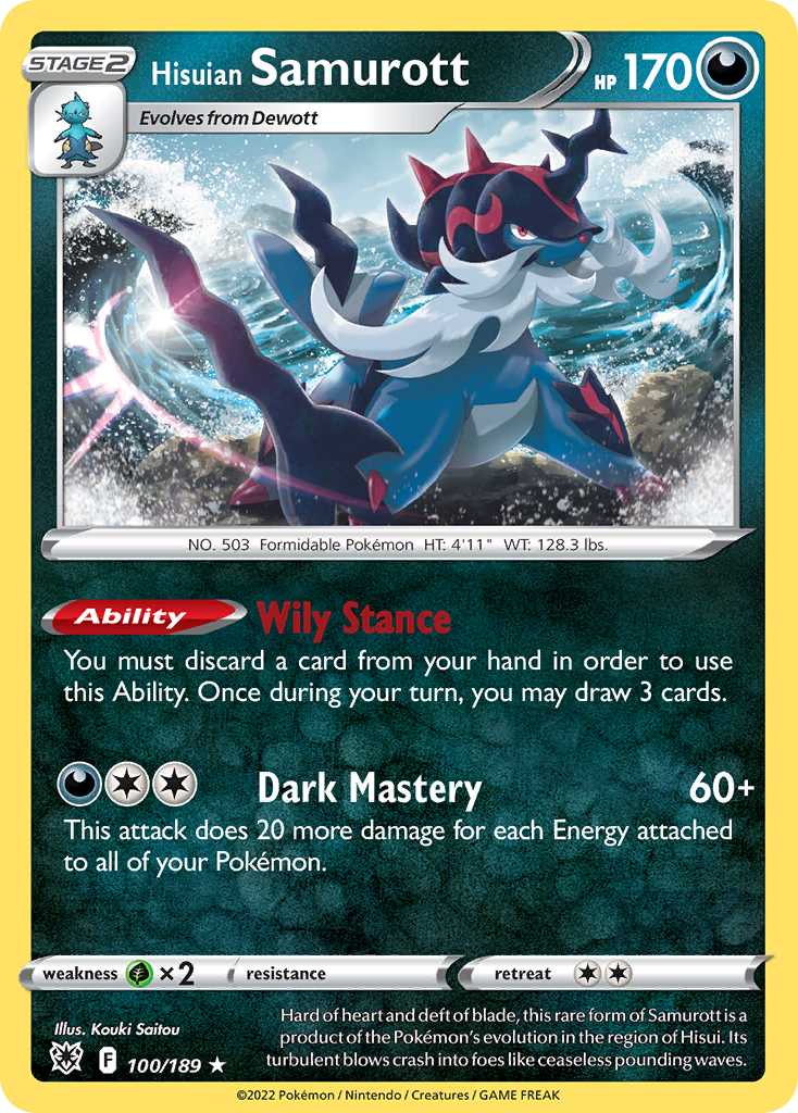 Hisuian Samurott Pokémon card