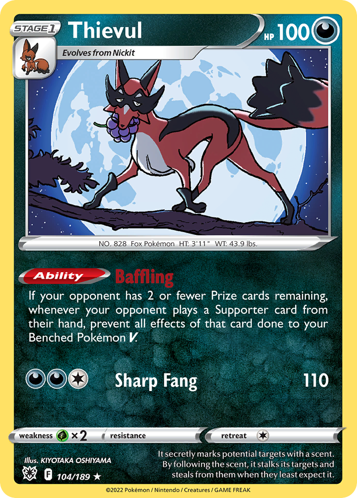 Thievul Pokémon card