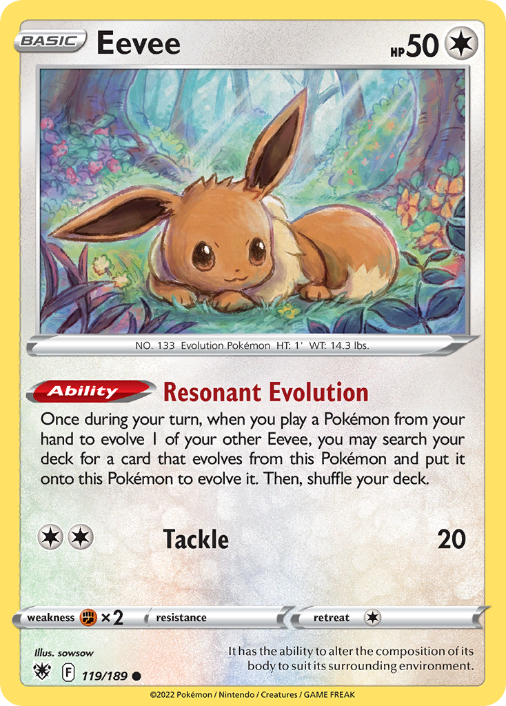 Eevee Pokémon card