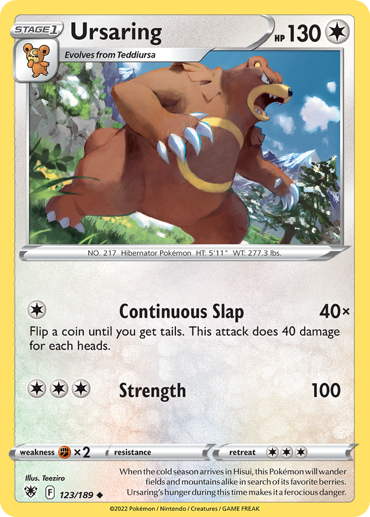 Ursaring Pokémon card