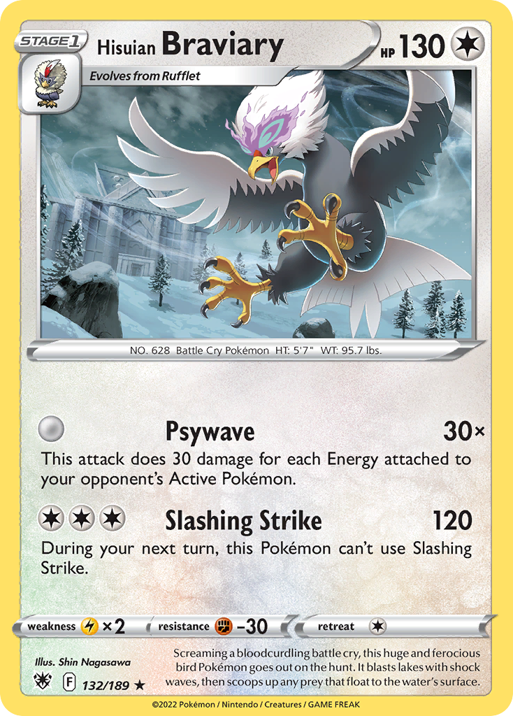 Hisuian Braviary Pokémon card
