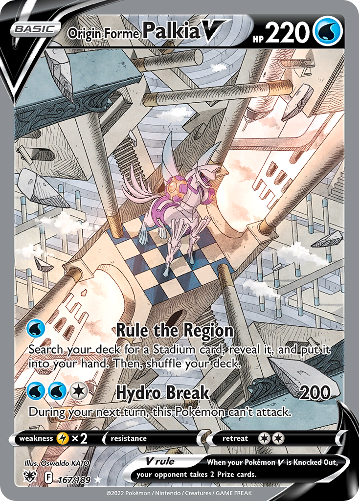 Origin Forme Palkia V Pokémon card
