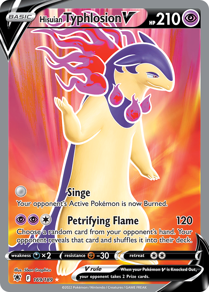 Hisuian Typhlosion V Pokémon card