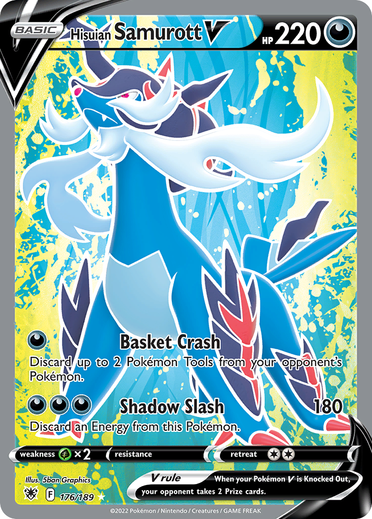 Hisuian Samurott V Pokémon card