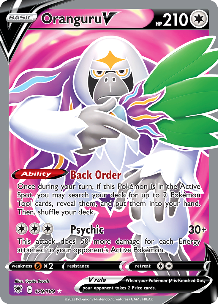 Oranguru V Pokémon card