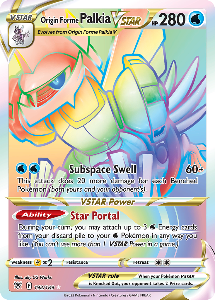 Origin Forme Palkia VSTAR Pokémon card