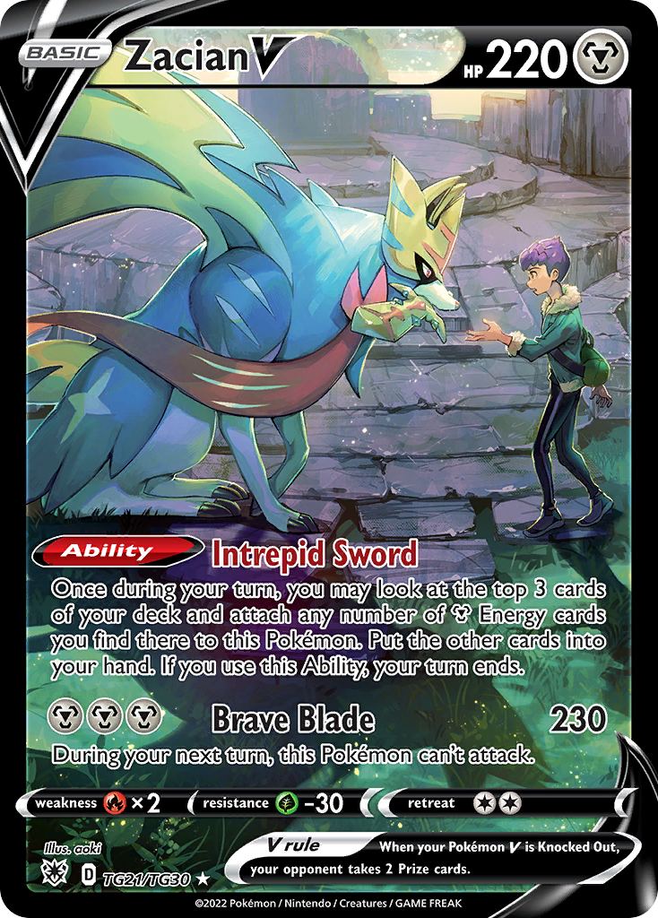 Zacian V Pokémon card