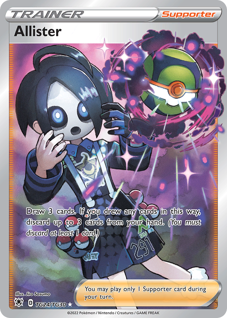Allister Pokémon card