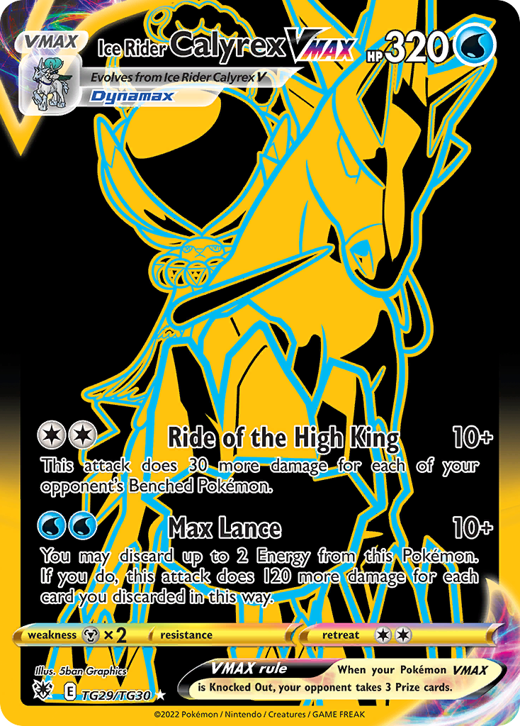 Ice Rider Calyrex VMAX Pokémon card