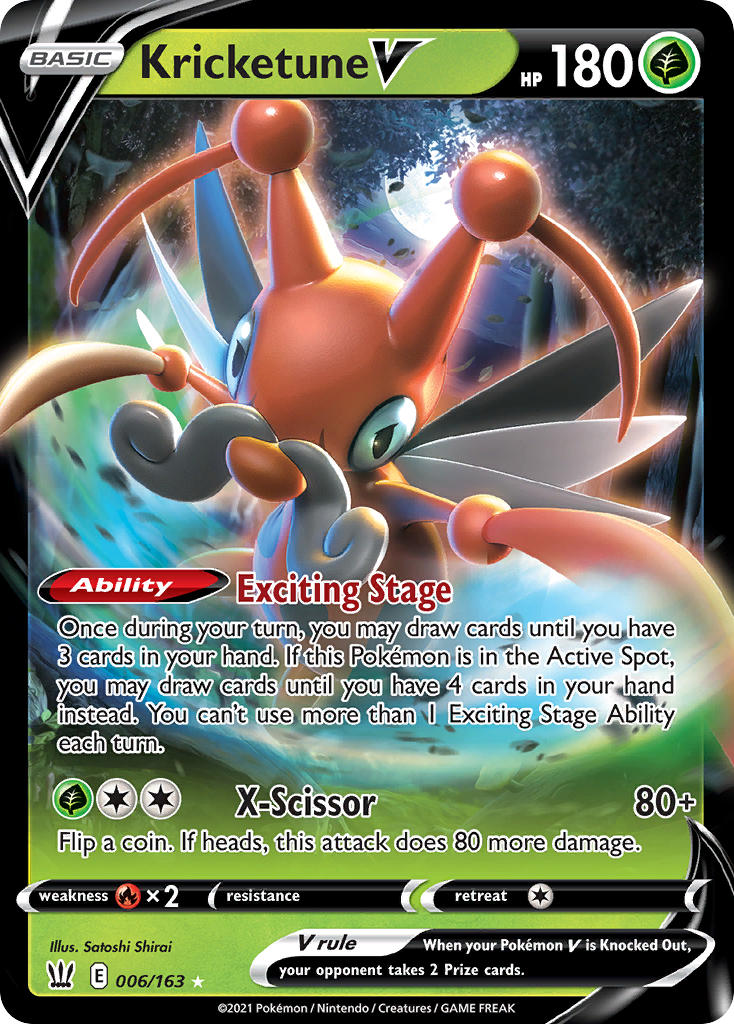 Kricketune V Pokémon card