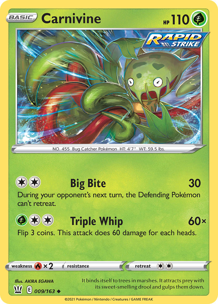 Carnivine Pokémon card