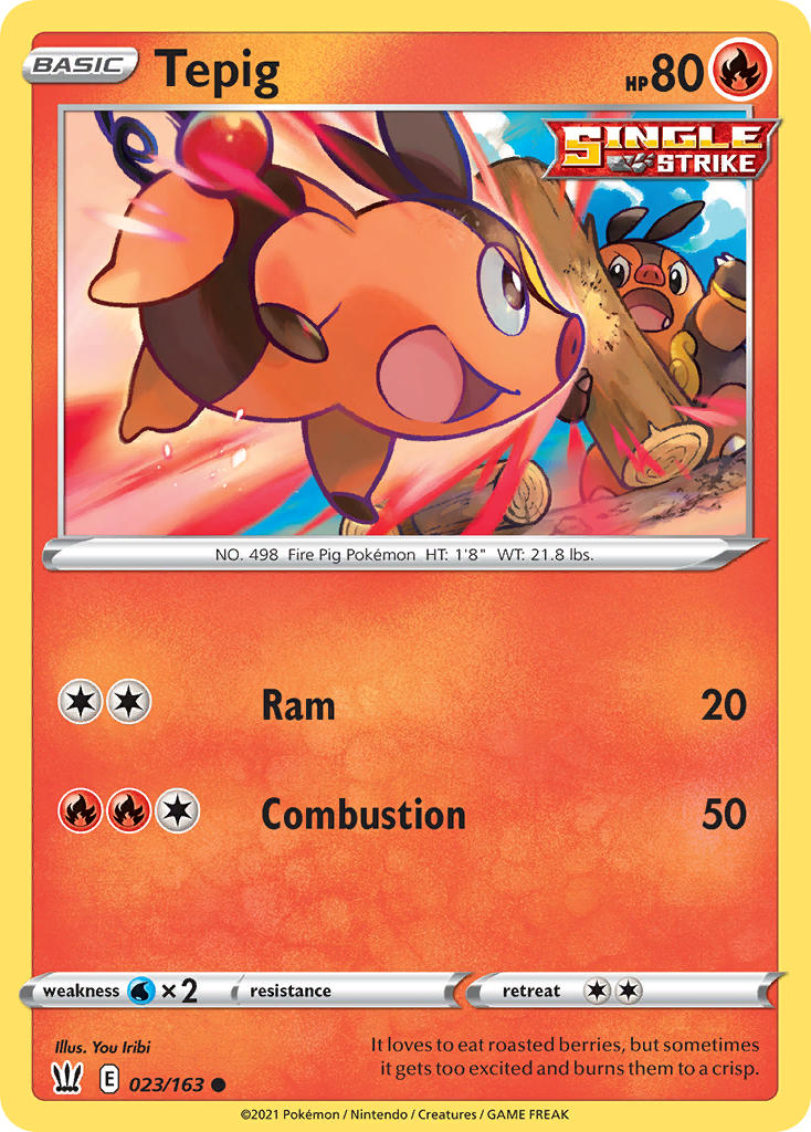 Tepig Pokémon card