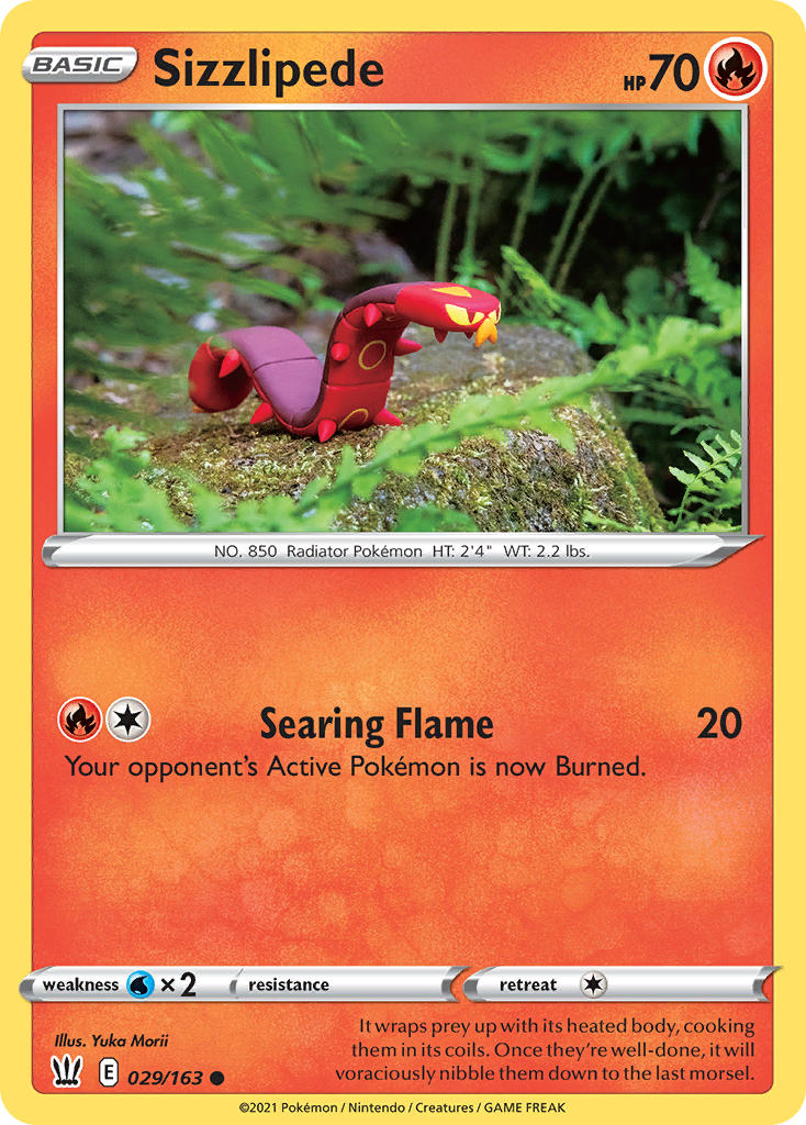 Sizzlipede Pokémon card
