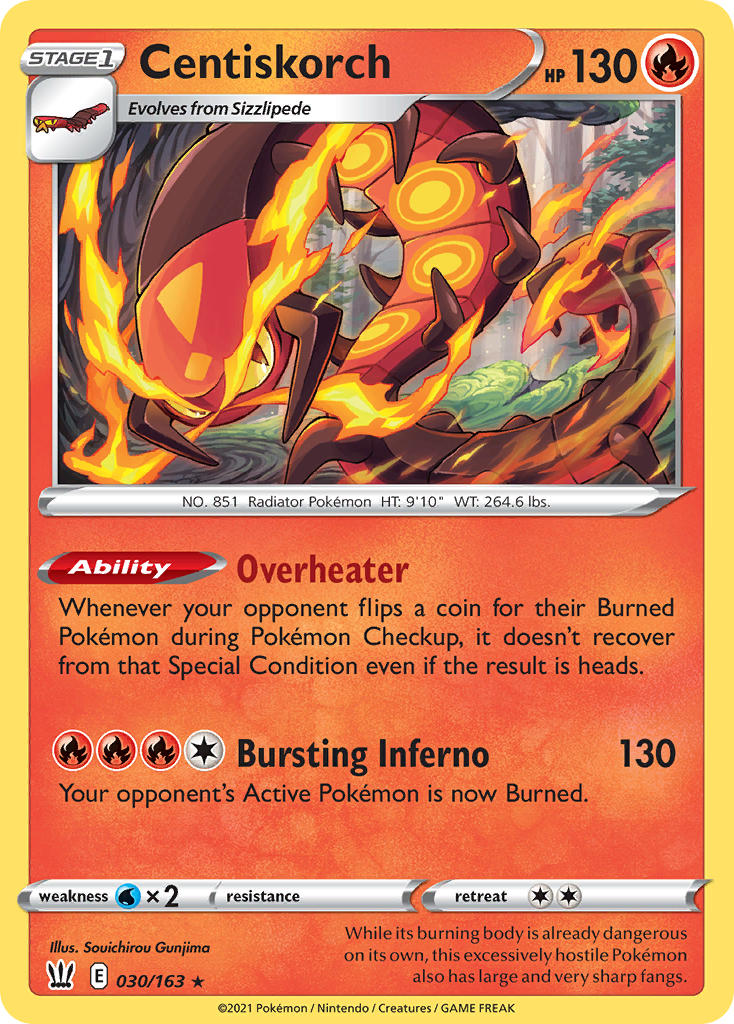 Centiskorch Pokémon card
