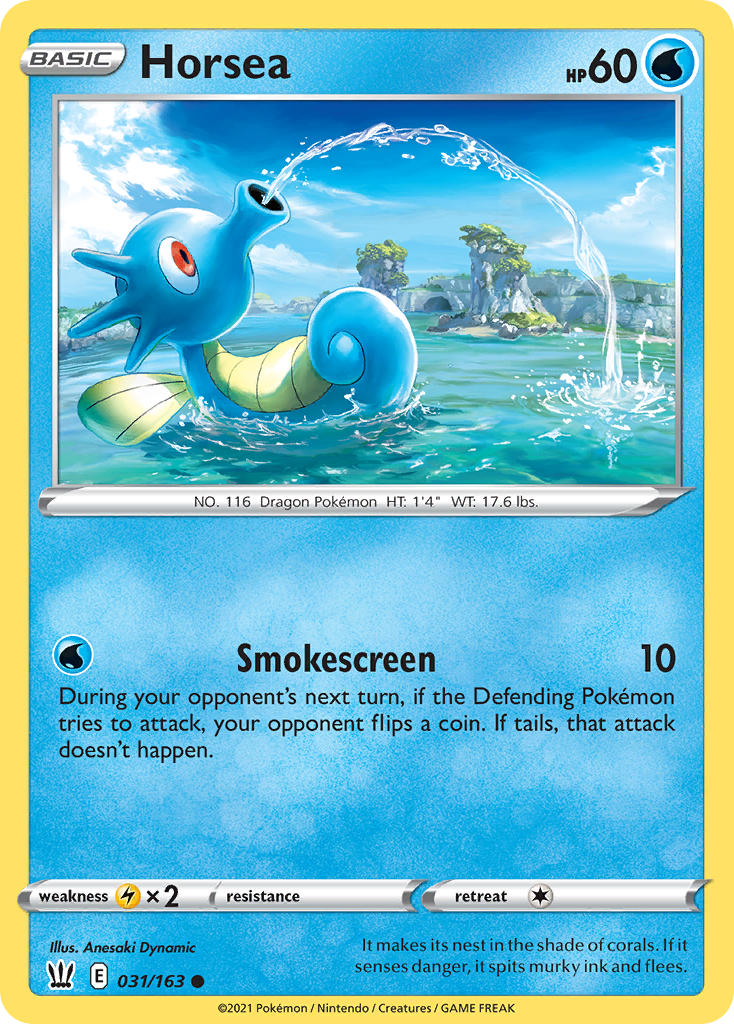 Horsea Pokémon card