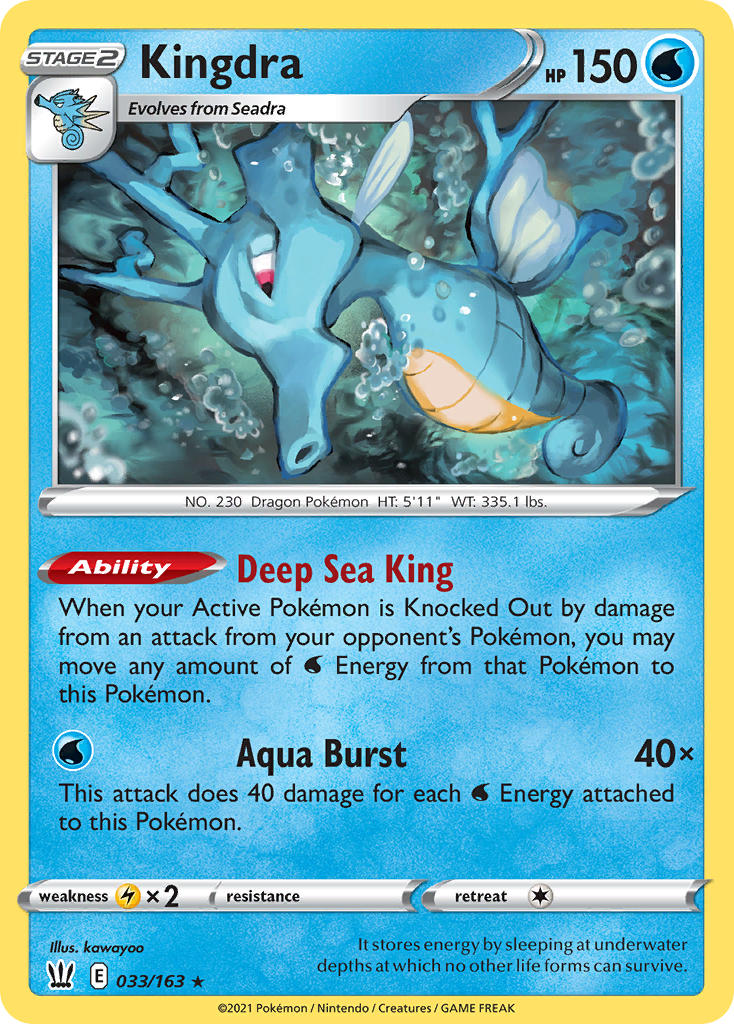 Kingdra Pokémon card