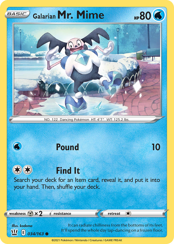 Galarian Mr. Mime Pokémon card