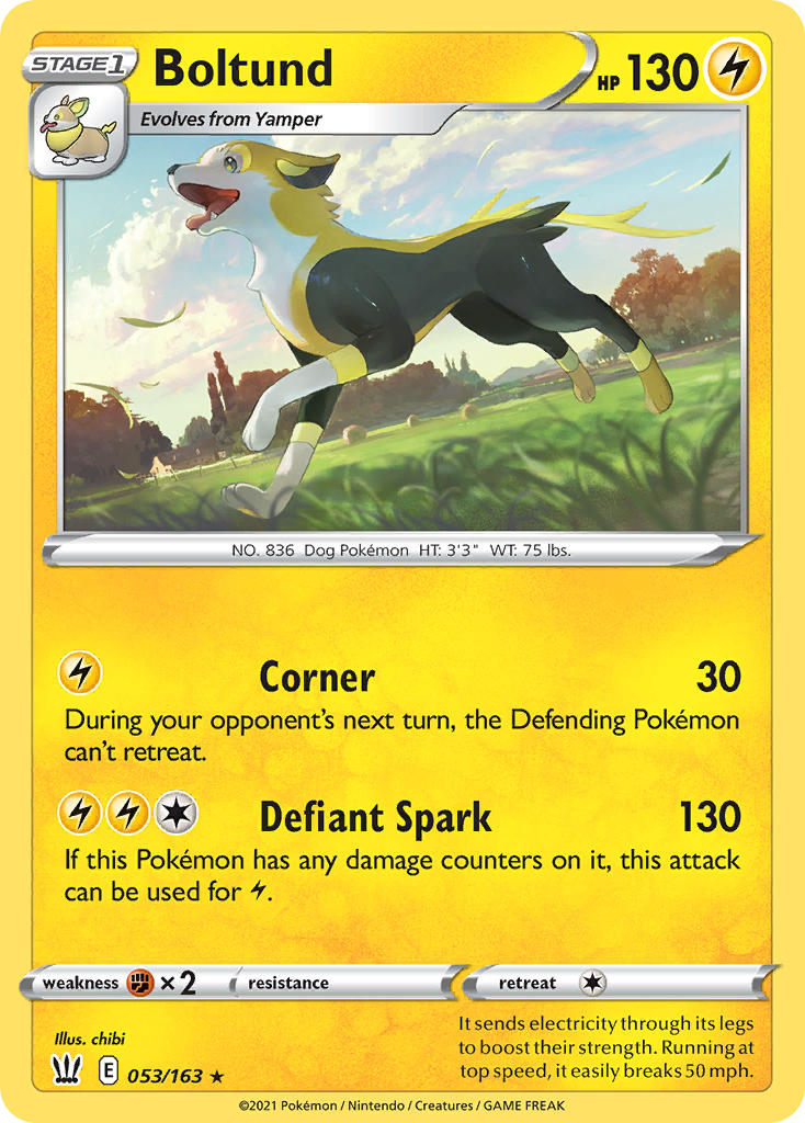 Boltund Pokémon card