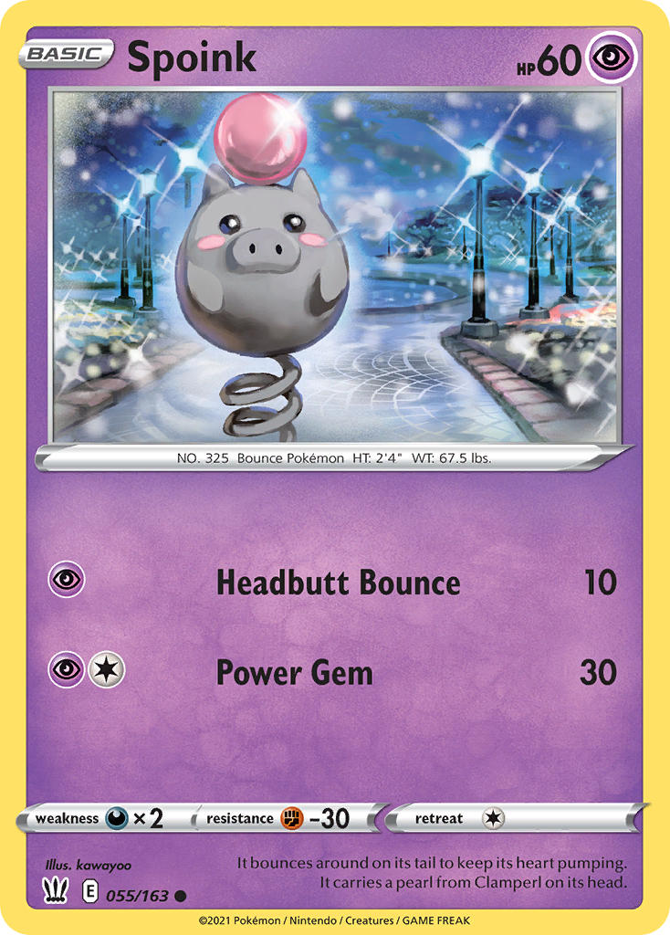 Spoink Pokémon card