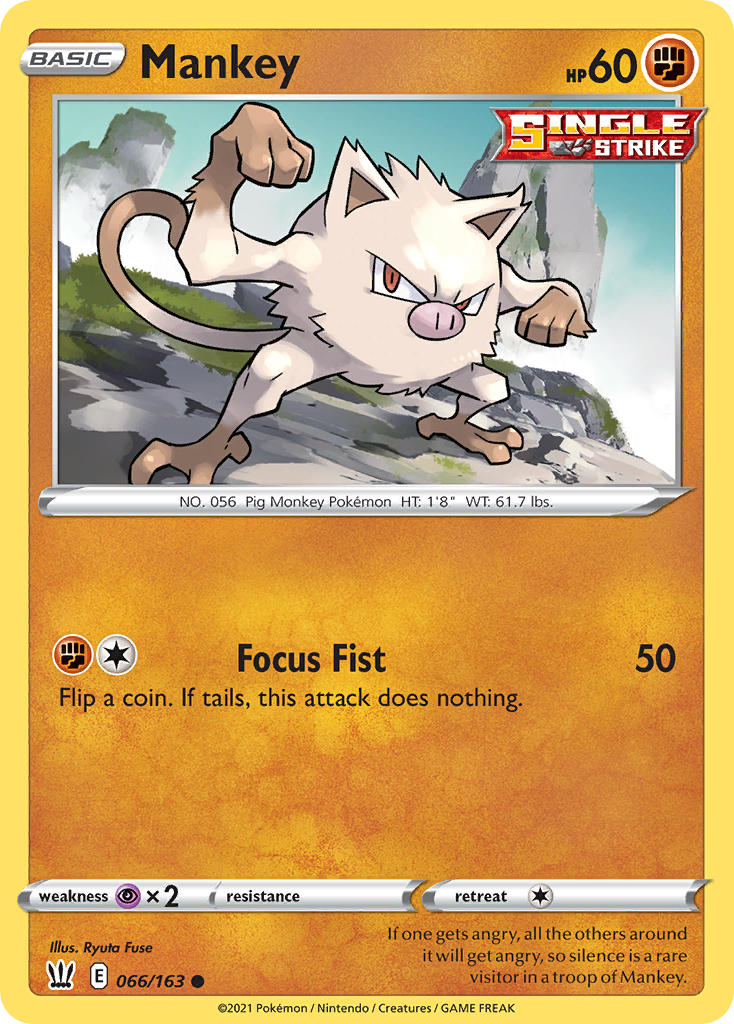Mankey Pokémon card